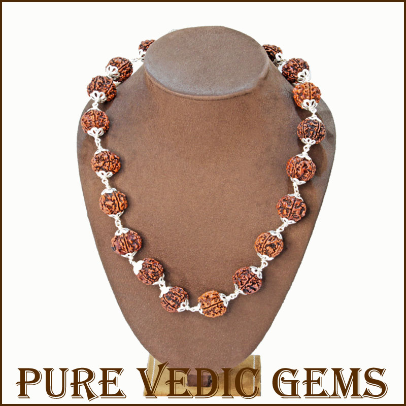 Silver coated deals rudraksha mala